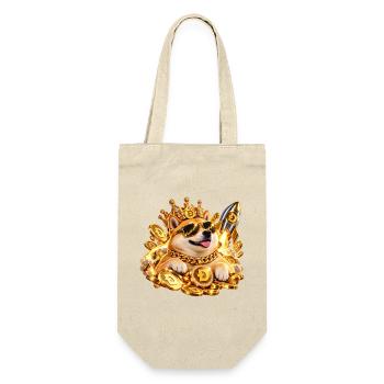 Doge to the Moon - Geschenkbeutel für Flaschen - Natur - Vorne