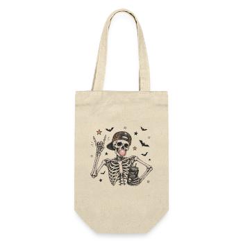 Stay Weird Skeleton Halloween-T-Shirt-Design - Geschenkbeutel für Flaschen - Natur - Vorne