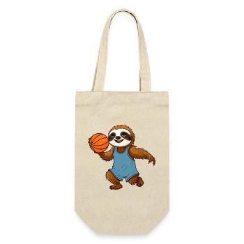 Faultiere Basketball - Geschenkbeutel für Flaschen - Natur - Vorne