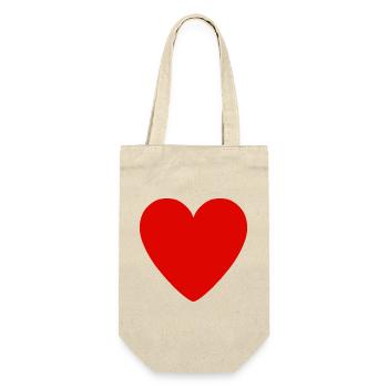 Crimson Heart Emblem - Geschenkbeutel für Flaschen - Natur - Vorne