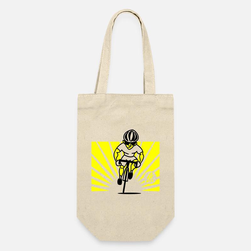 Radfahrer - Geschenkbeutel für Flaschen - Natur