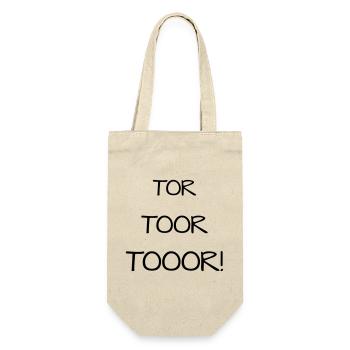 TOR TOOR TOOOR! Fußball Fan Meisterschaft Spiel - Geschenkbeutel für Flaschen - Natur - Vorne