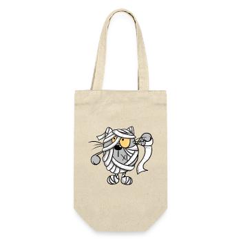 Cool toilet paper cats mummy I Halloween - Gift Bag for Bottles - nature - Front