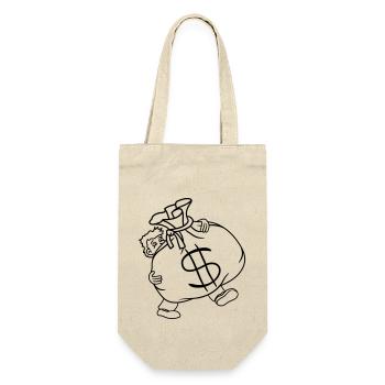 ours lourd dollar symbole signe argent riche gel - Sac à bouteille - nature - Devant