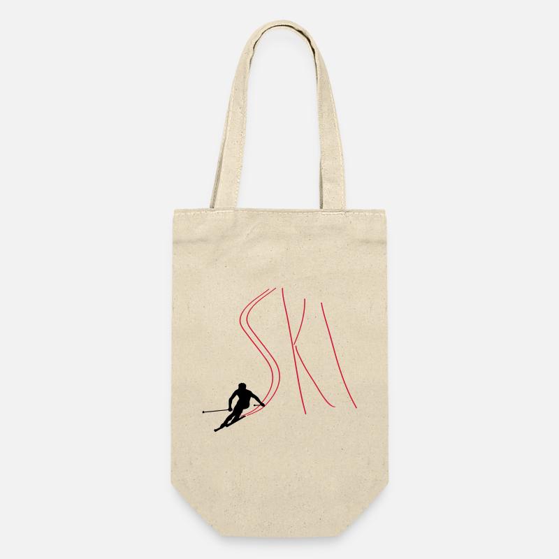 skis - Gift Bag for Bottles - nature