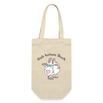 Kein Bock - Geschenkbeutel für Flaschen - Natur - Vorne