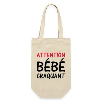 Attention BEBE craquant ! - Sac à bouteille - nature - Devant