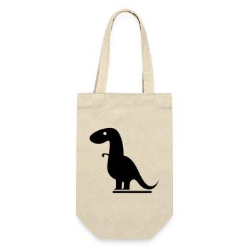 Dinosaurier - Geschenkbeutel für Flaschen - Natur - Vorne