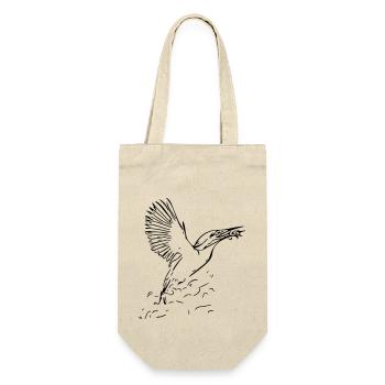 Martin-pêcheur avec poisson - Sac à bouteille - nature - Devant