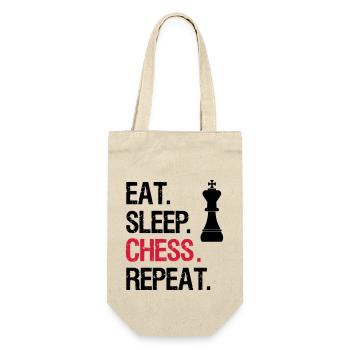 Eat Sleep Echecs Repeat - King - Sac à bouteille - nature - Devant