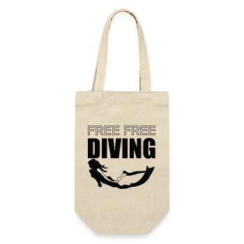 Free Diving - Geschenkbeutel für Flaschen - Natur - Vorne