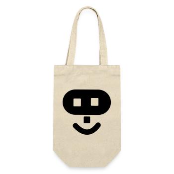 Hacker-Logo - Geschenkbeutel für Flaschen - Natur - Vorne
