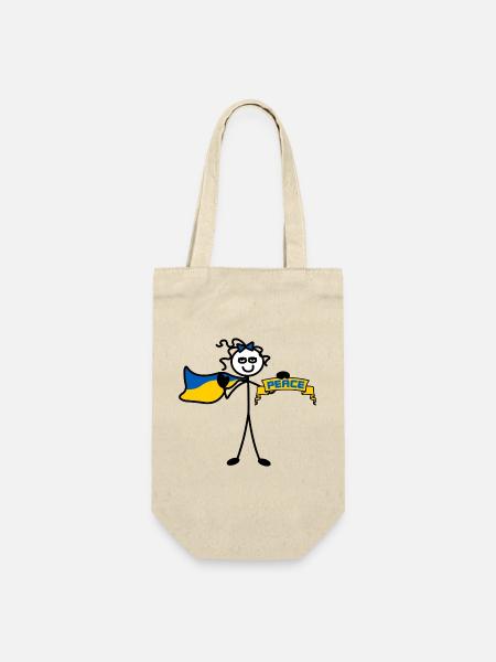 Frieden für die Ukraine - Geschenkbeutel für Flaschen - Natur