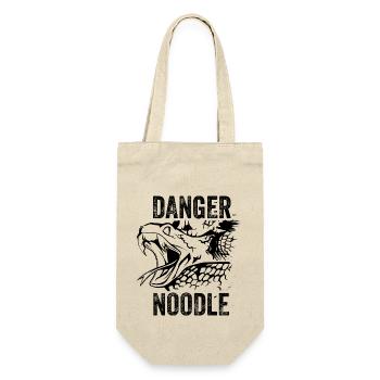 Schlange Danger Noodle Spruch lustig - Geschenkbeutel für Flaschen - Natur - Vorne