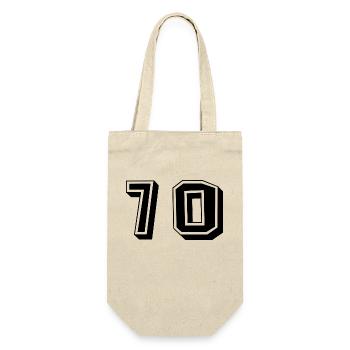 70 YEARS. 70th ANNIVERSARY. ANNIVERSARY 70 YEARS. 70 - Gift Bag for Bottles - nature - Front