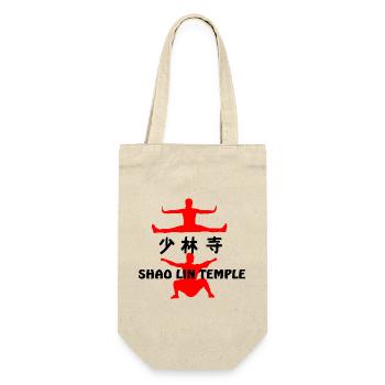 Kung Fu Shaolin Tempel - Geschenkbeutel für Flaschen - Natur - Vorne