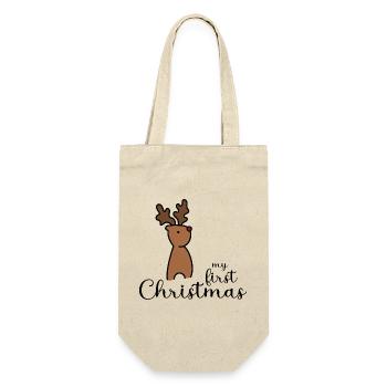 my first christmas design - Geschenkbeutel für Flaschen - Natur - Vorne