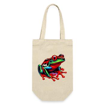 Frosch - Geschenkbeutel für Flaschen - Natur - Vorne