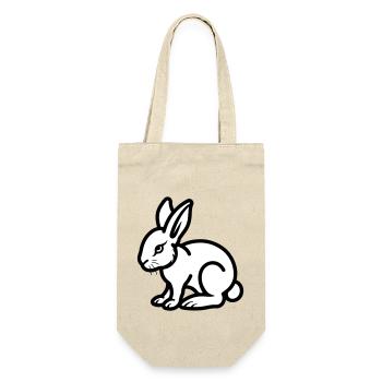 Hase Ostern - Geschenkbeutel für Flaschen - Natur - Vorne