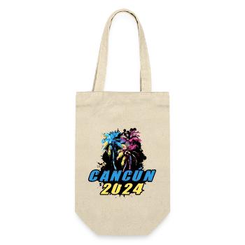 Cancun 2024 Holiday Palm Trees Colorful - Gift Bag for Bottles - nature - Front