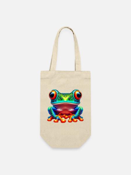Frosch - Geschenkbeutel für Flaschen - Natur