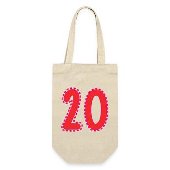 20. 20 YEARS. 20th ANNIVERSARY. 20 YEARS ANNIVERSARY. - Gift Bag for Bottles - nature - Front