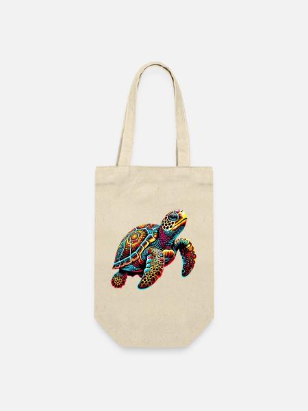 Schildkröte - Geschenkbeutel für Flaschen - Natur