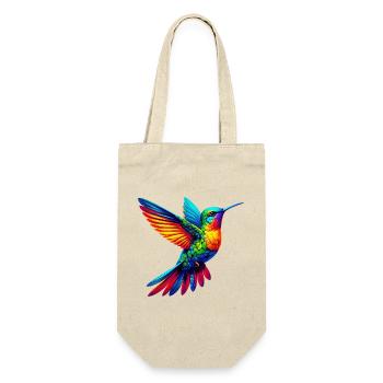 Kolibri - Geschenkbeutel für Flaschen - Natur - Vorne