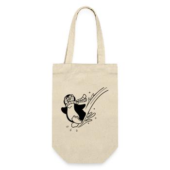 Pinguin-Spaß zum Ausmalen für Kinderbekleidung - Geschenkbeutel für Flaschen - Natur - Vorne