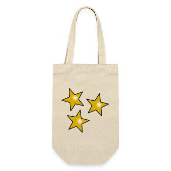STAR. CHRISTMAS. HAPPY NEW YEAR. NEW YEAR'S EVE - Gift Bag for Bottles - nature - Front