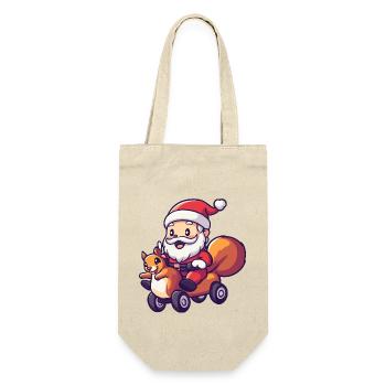 Écureuil Père Noël dessin animé - Sac à bouteille - nature - Devant