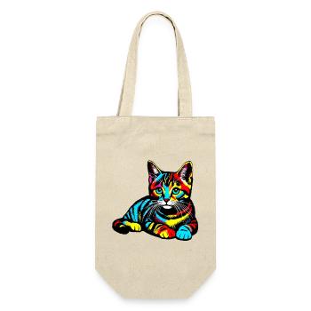 Cat - Gift Bag for Bottles - nature - Front