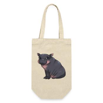 Mignon bébé hippopotame - Alarme de câlin ! - Sac à bouteille - nature - Devant