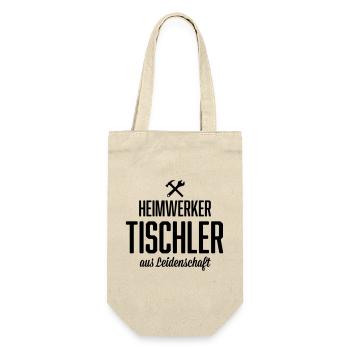 Heimwerker Tischler - Geschenkbeutel für Flaschen - Natur - Vorne