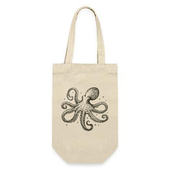 Oktopus - Geschenkbeutel für Flaschen - Natur - Vorne
