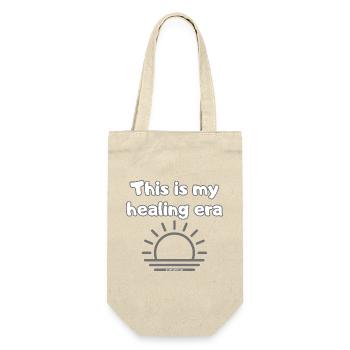 This is my healing era #FeelYourFeelings Statement - Geschenkbeutel für Flaschen - Natur - Vorne