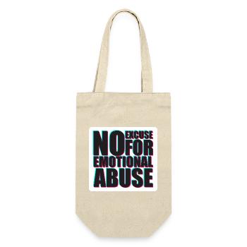 Bold No Excuse for Emotional Abuse Design - Gift Bag for Bottles - nature - Front