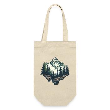 Majestätische Berglandschaft Illustration - Geschenkbeutel für Flaschen - Natur - Vorne