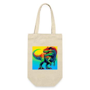 Dinosaurier - Geschenkbeutel für Flaschen - Natur - Vorne