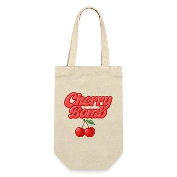 cherry bomb / y2k design - Geschenkbeutel für Flaschen - Natur - Vorne