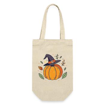 Citrouille Chapeau Sorcier Halloween - Sac à bouteille - nature - Devant
