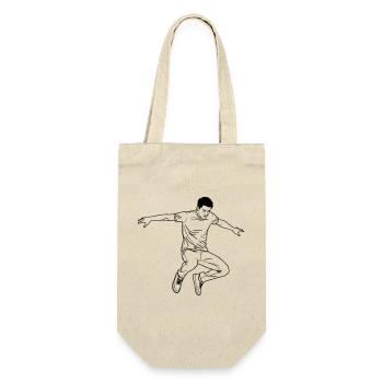 Art de ligne Dancing Man - Sac à bouteille - nature - Devant