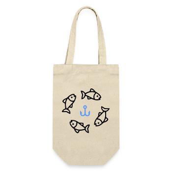 Fishing & Fishing | Petri Heil Hobby Logo - Gift Bag for Bottles - nature - Front