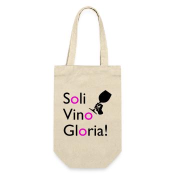 Soli Vino Gloria - Geschenkbeutel für Flaschen - Natur - Vorne