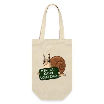 Funny Snail I'm There Can Go Saying - Gift Bag for Bottles - nature - Front
