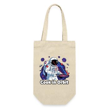 Koch im Orbit Astronaut - Geschenkbeutel für Flaschen - Natur - Vorne