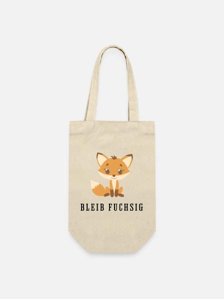 Kuscheliger Fuchsfreund - Geschenkbeutel für Flaschen - Natur