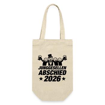 Junggesellenabschied 2026 Jga Party - Geschenkbeutel für Flaschen - Natur - Vorne