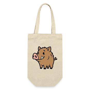 Charme porte-bonheur du doux sanglier sauvage - Sac à bouteille - nature - Devant