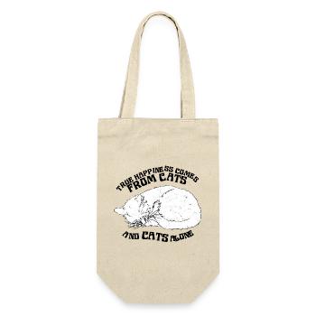 LE VRAI BONHEUR VIENT DES CHATS - Sac à bouteille - nature - Devant